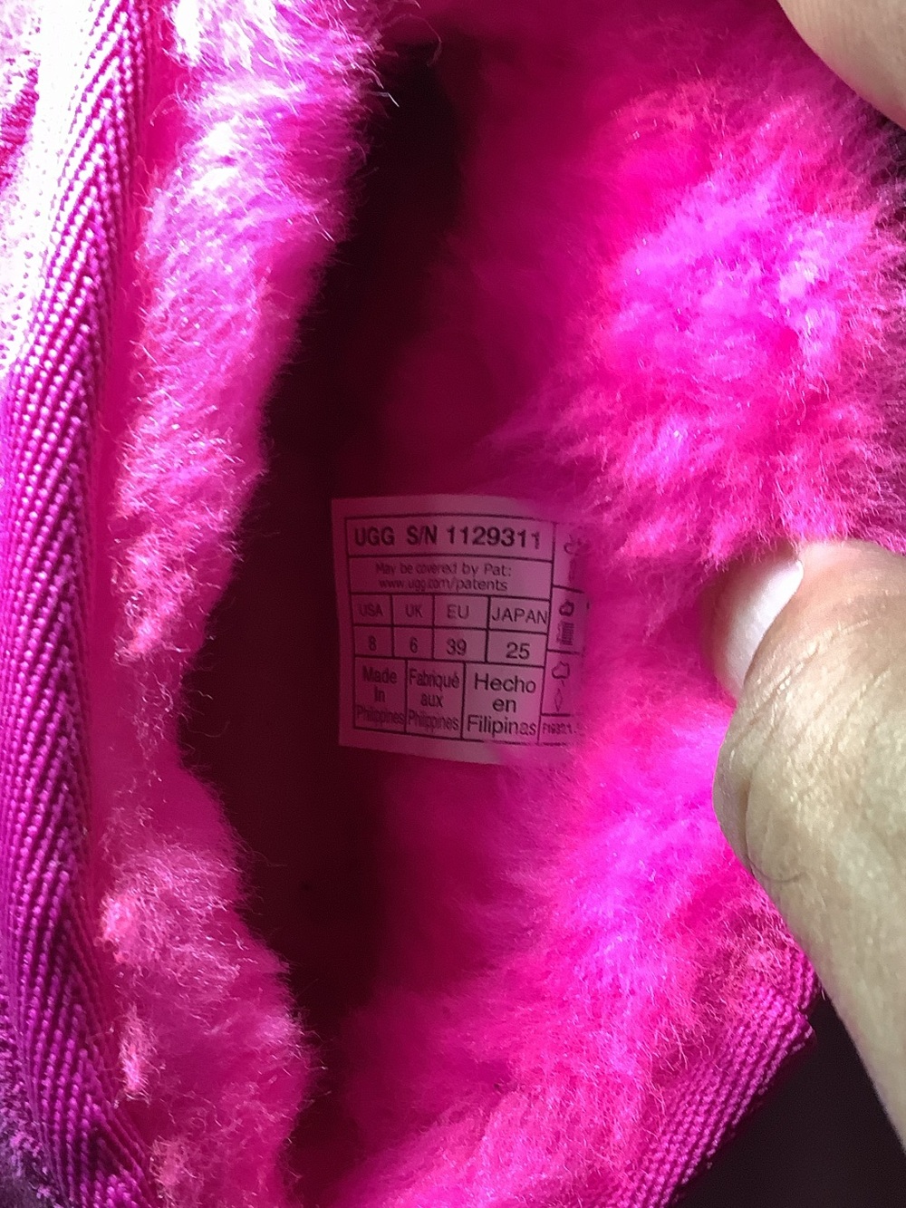 UGG Bright Pink Suede Shearling Ankle Booties - Picture 6 of 7